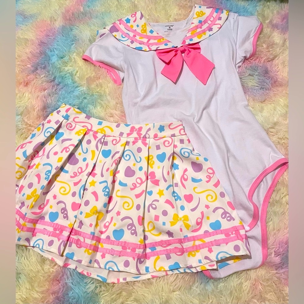 Littleforbig onesie skirt set size small